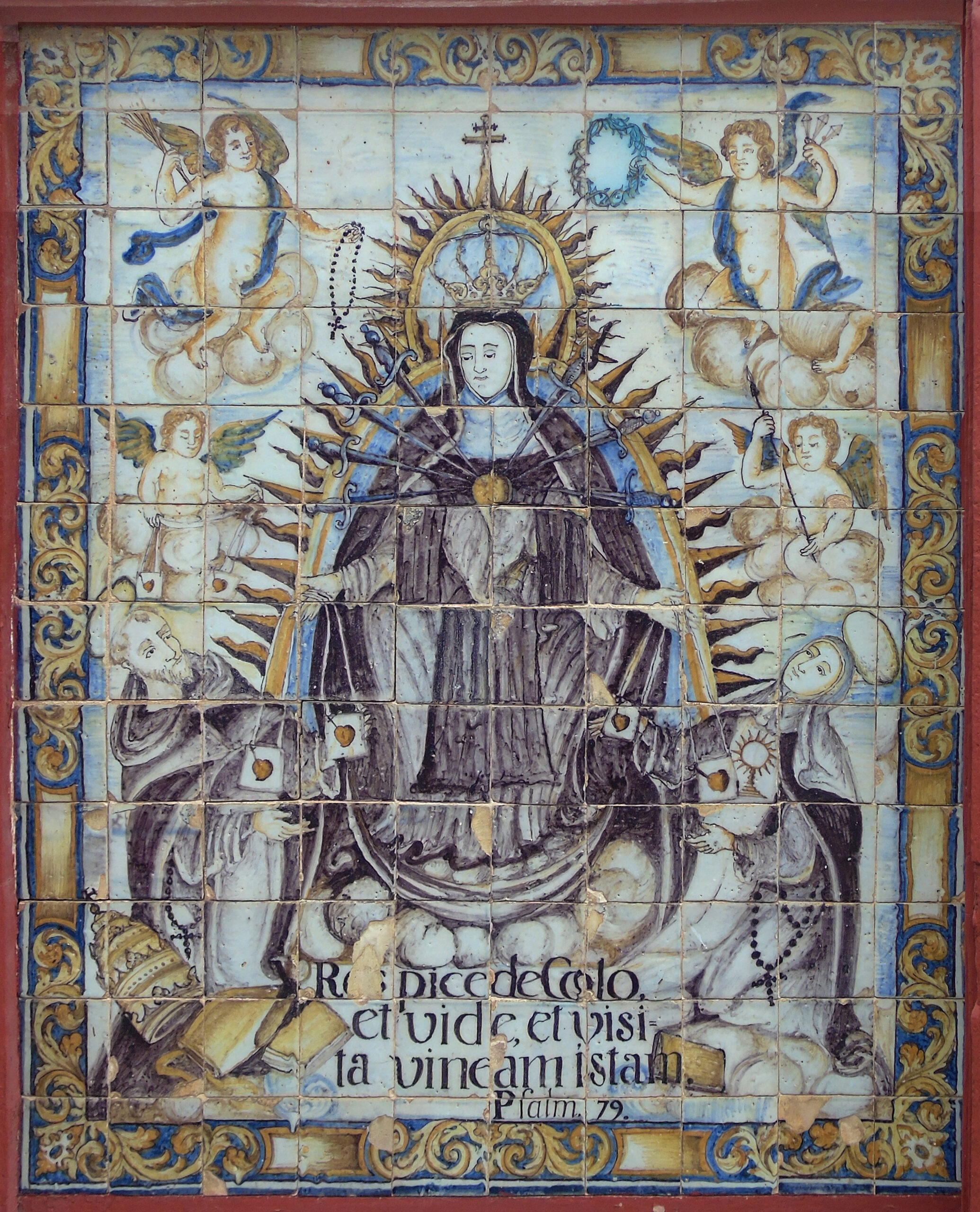 00013. Retablo cerámico. Virgen de los Dolores. Capilla de la Hermandad de los Servitas. Sevilla.