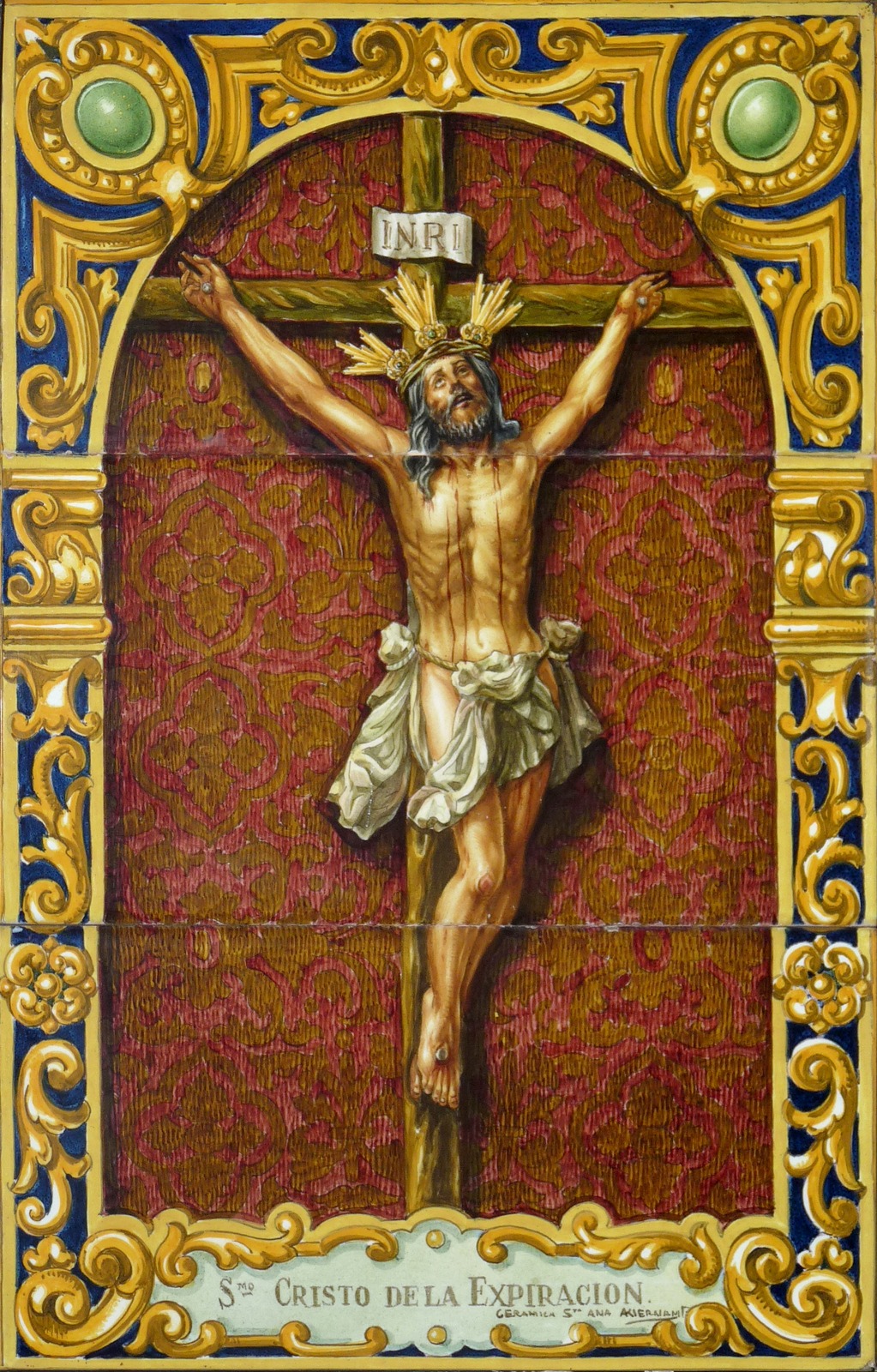 00028. Retablo cerámico. Cristo de la Expiración (Cachorro). Colección particular.