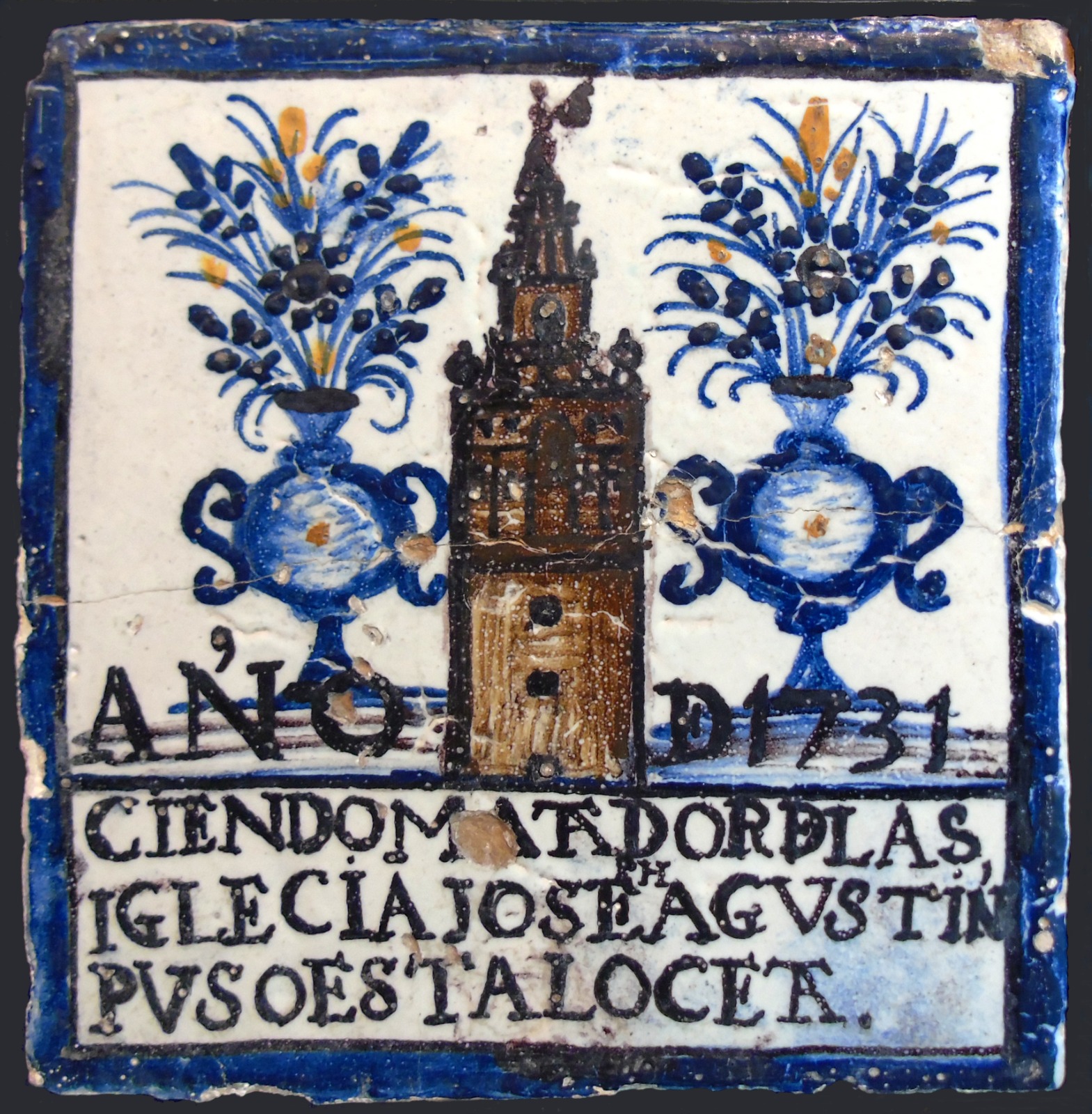 00045. Azulejo de censo del Cabildo Catedral de Sevilla. Centro Cerámica Triana. Sevilla.