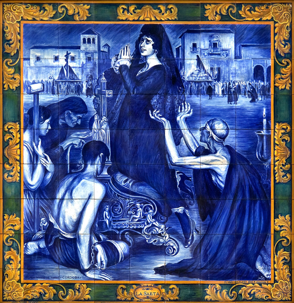 00112. Panel pictórico. Reproducción del cuadro “La Saeta”. Córdoba.