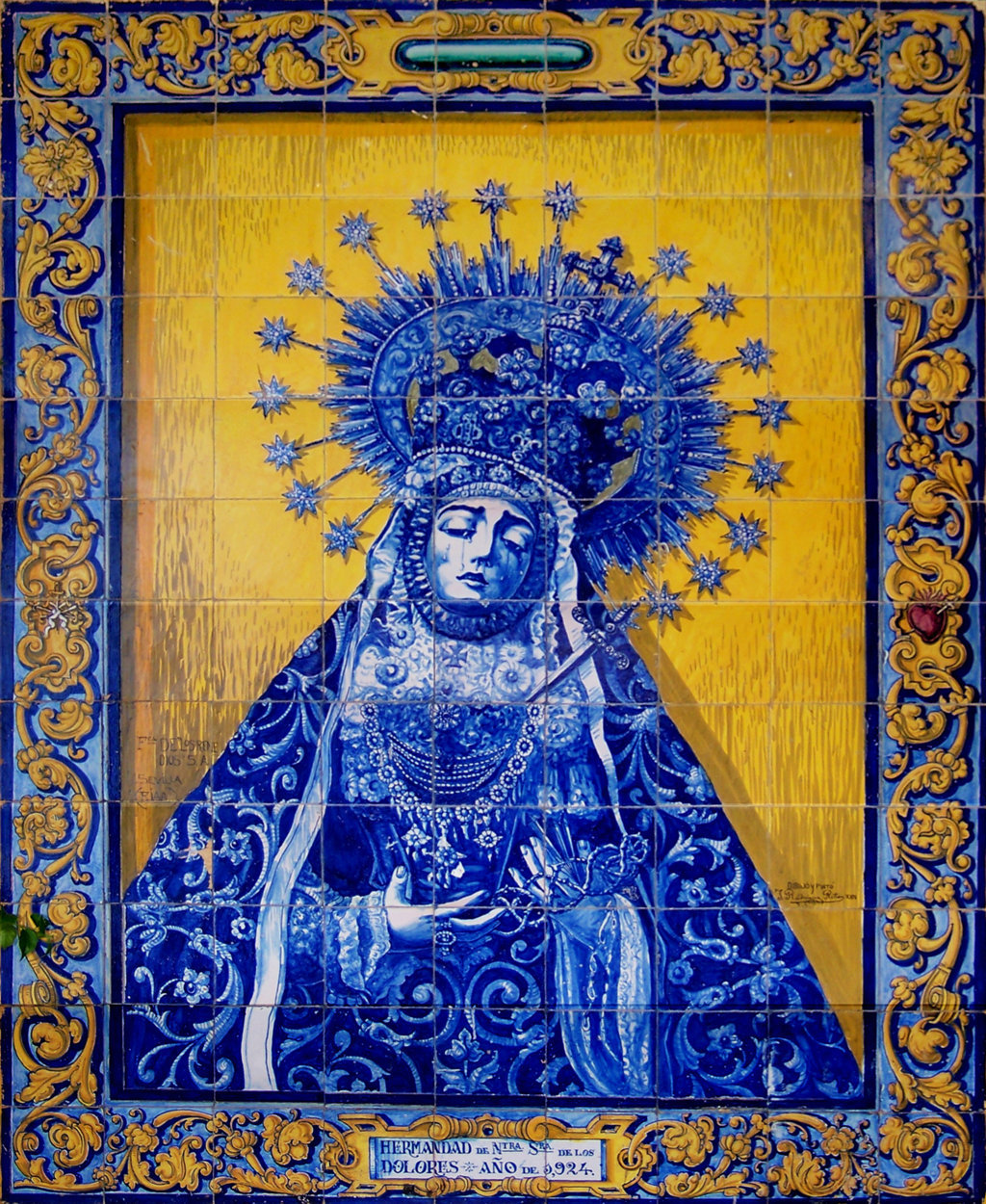 00066. Retablo cerámico. Virgen de los Dolores. Iglesia del Hospital de San Jacinto. Córdoba.