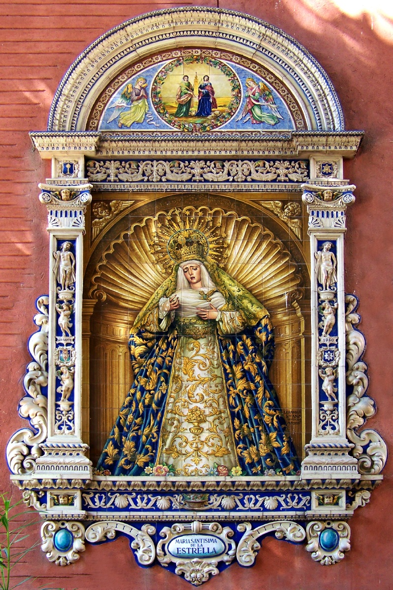 00040. Retablo cerámico. Virgen de la Estrella. Iglesia de San Jacinto. Sevilla.