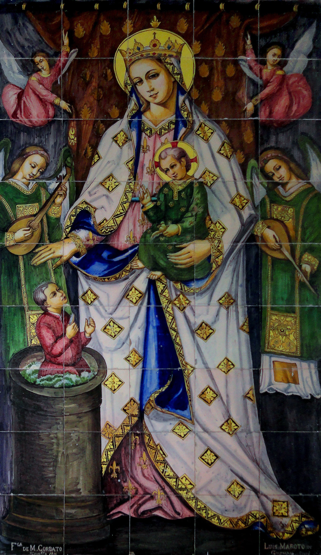 00053. Retablo cerámico. Virgen del Pozo Santo. Dependencias de la Iglesia de la Misericordia. Sevilla.