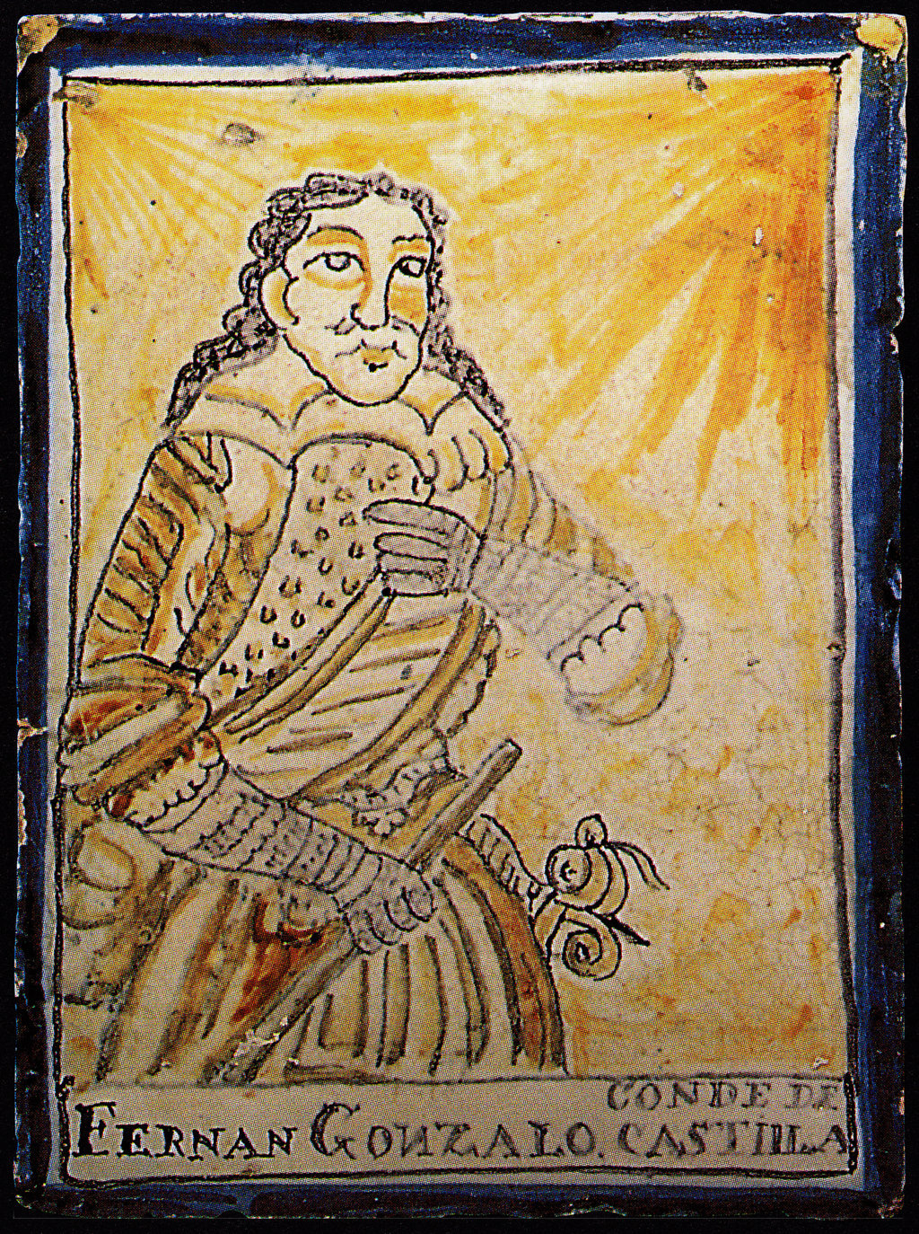 00074. Placa. Retrato del Conde de Fernán González. Colección Carranza.