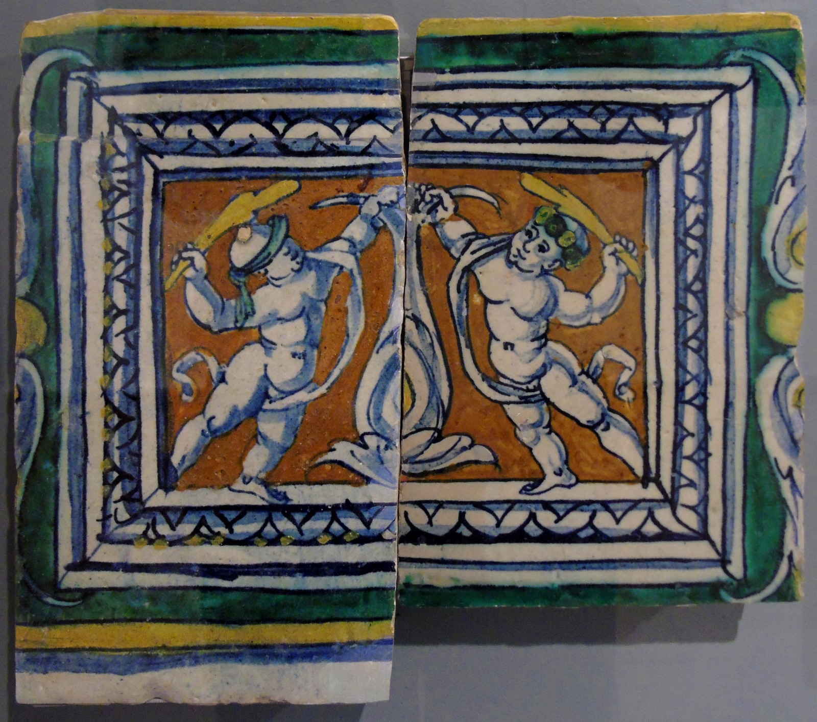 00175. Pareja de azulejos. Museo de Artes y Costumbres Populares. Sevilla.