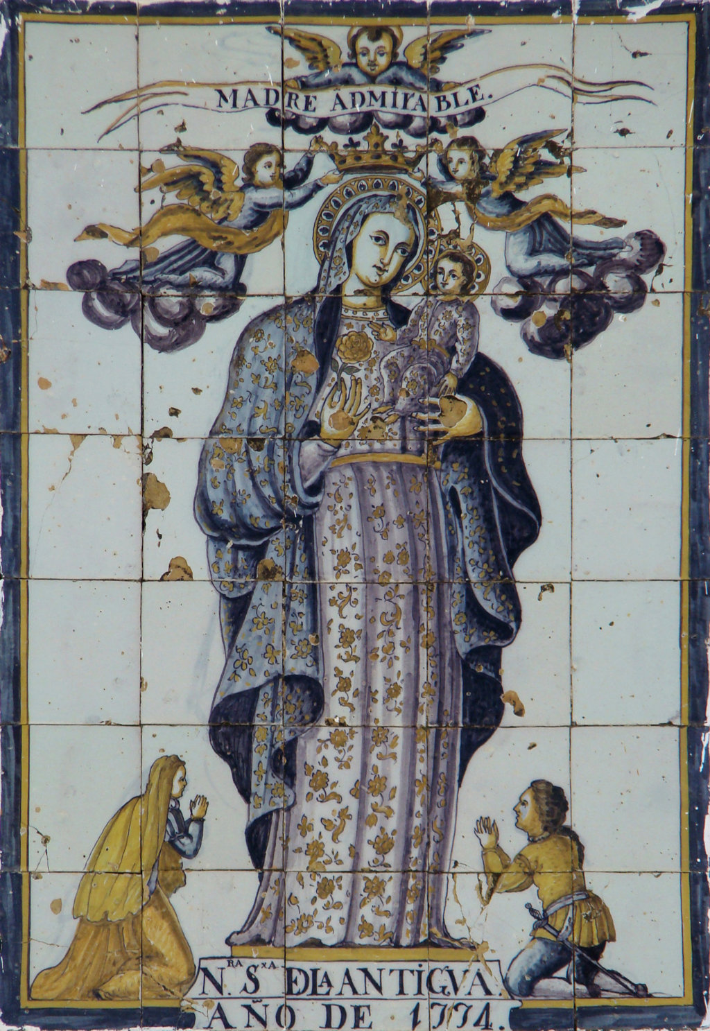 00183. Retablo cerámico. Virgen de la Antigua. La Puebla del Río. Sevilla.