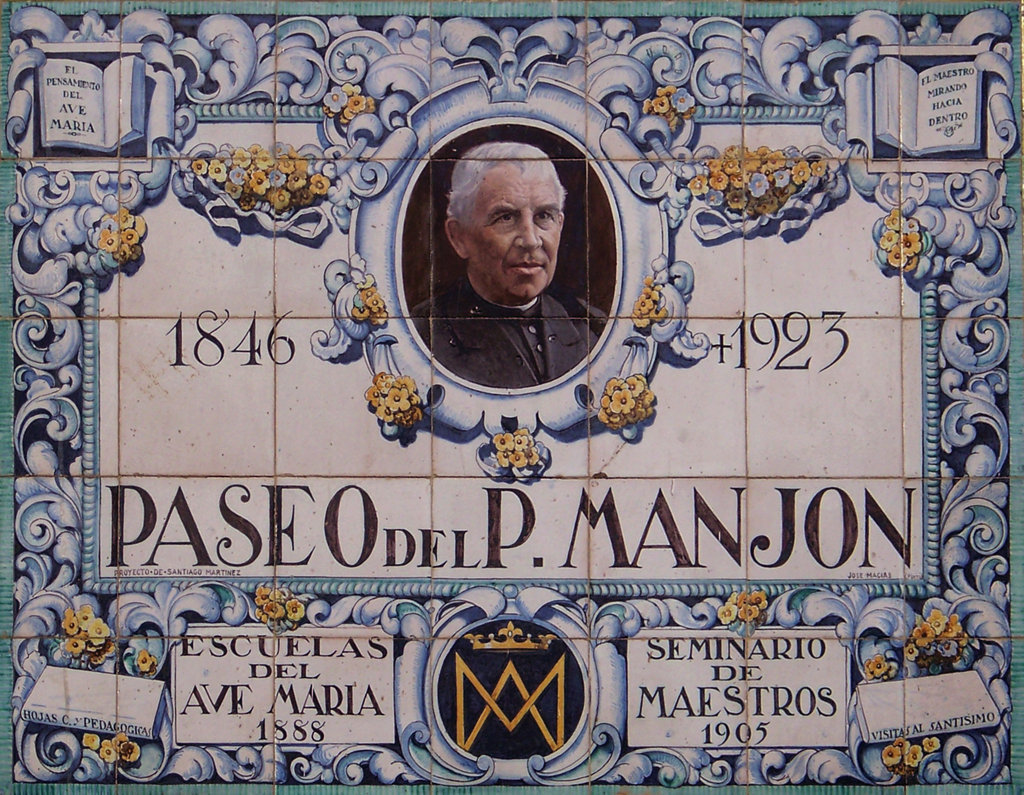 00233. Rótulo del Paseo del Padre Manjón. Granada.