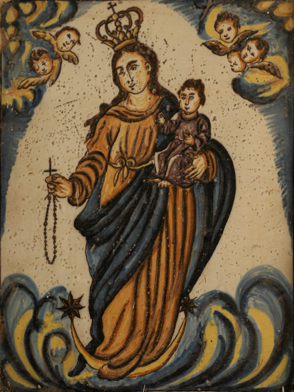 00258. Retablo cerámico. Virgen del Rosario. Arahal. Sevilla.