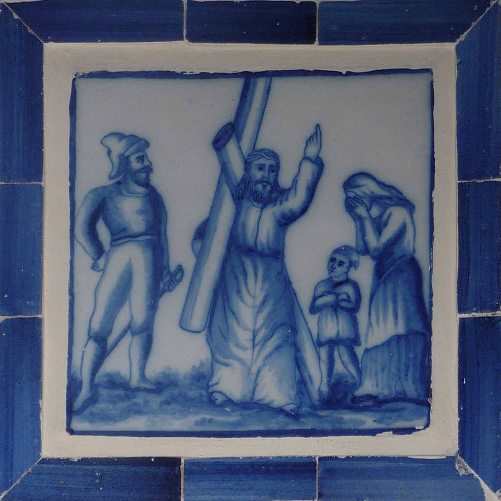 01581. Vía Crucis. Octava estación. Iglesia de Nuestra Señora de la Asunción. Albaida del Aljarafe. Sevilla.
