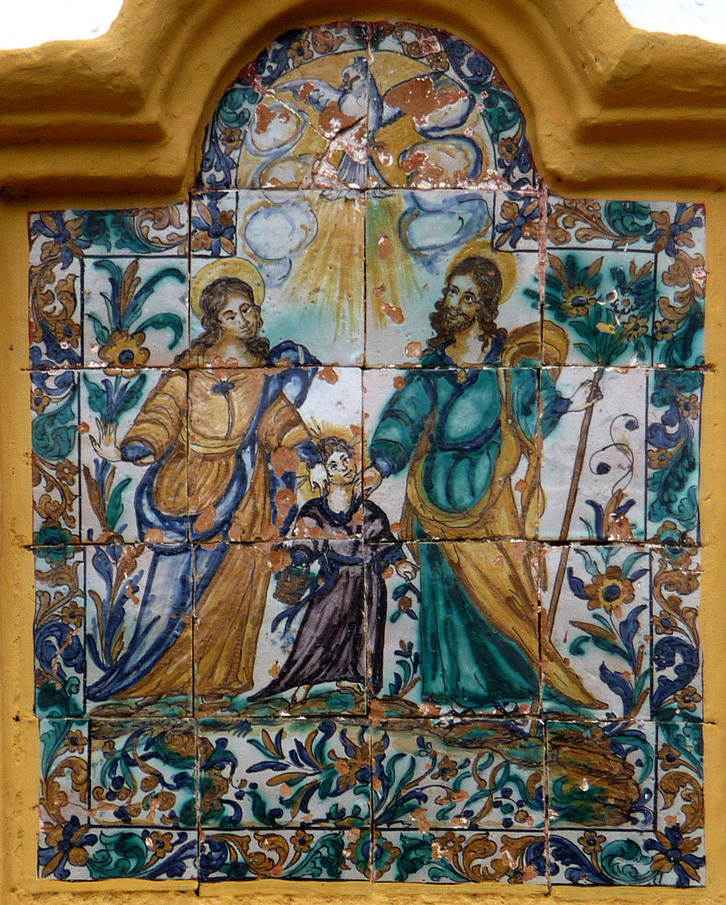 00332. Retablo cerámico. Sagrada Familia. Alcalá de Guadaira. Sevilla.