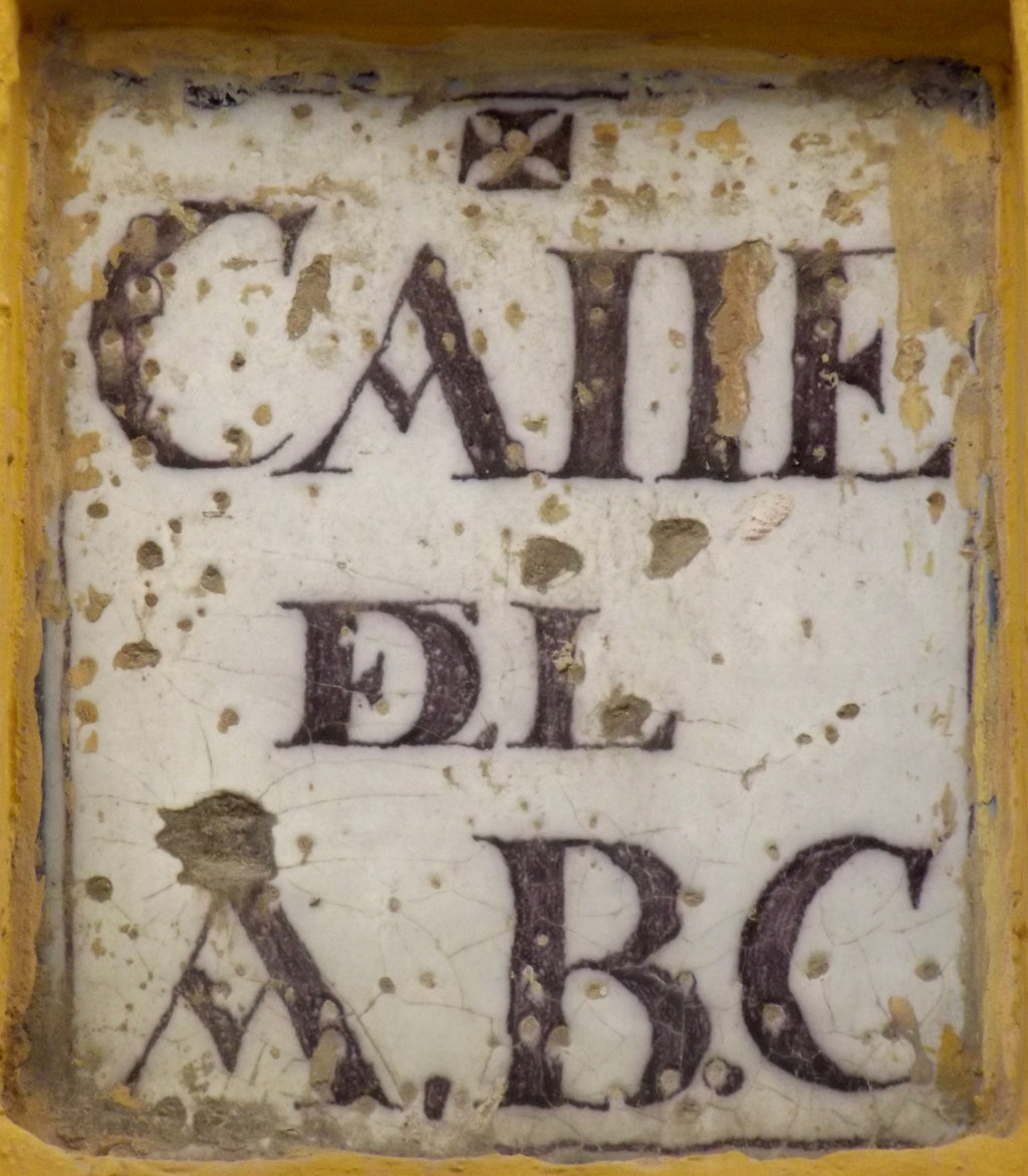 00335. Placa de Olavide. Nomenclátor. Antigua calle del ABC, actual Bailén. Sevilla.