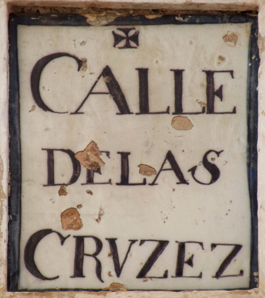 00336. Placa de Olavide. Nomenclátor. Calle Cruces. Sevilla.