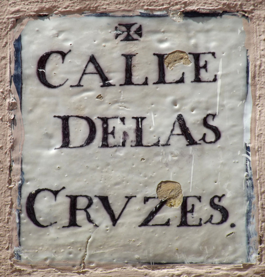 00343. Placa de Olavide. Nomenclátor. Calle de las Cruces. Sevilla.