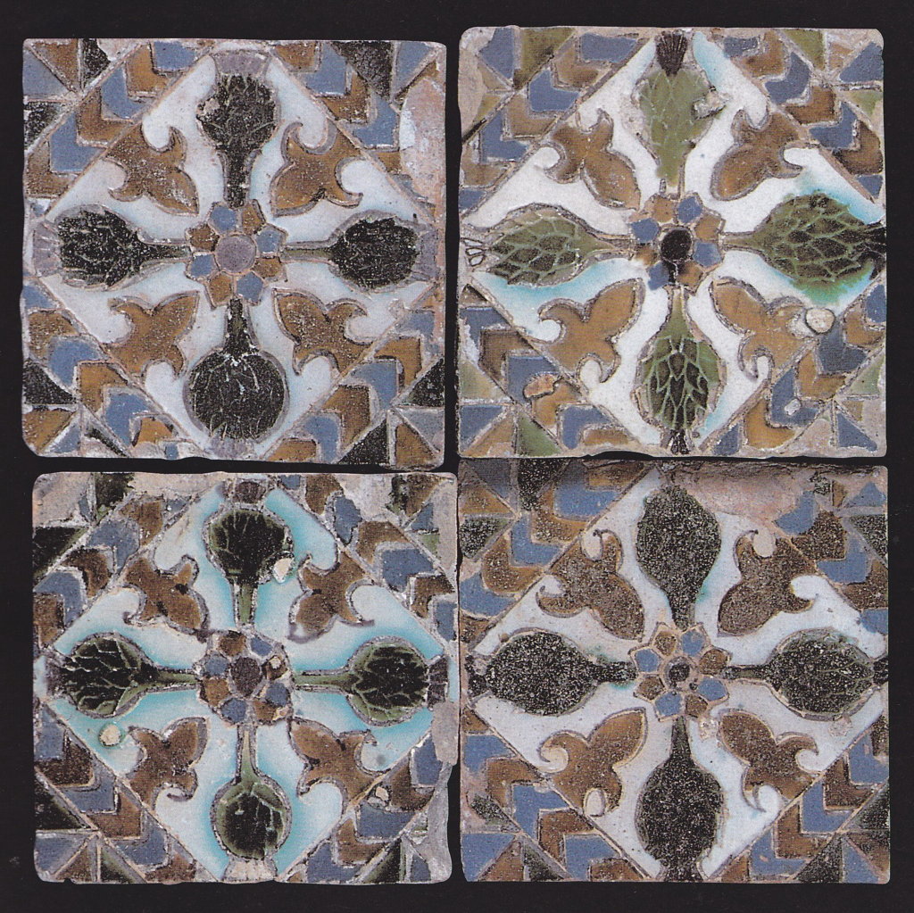 00382. Panel de azulejos de cuerda seca mixta. Colección Carranza.