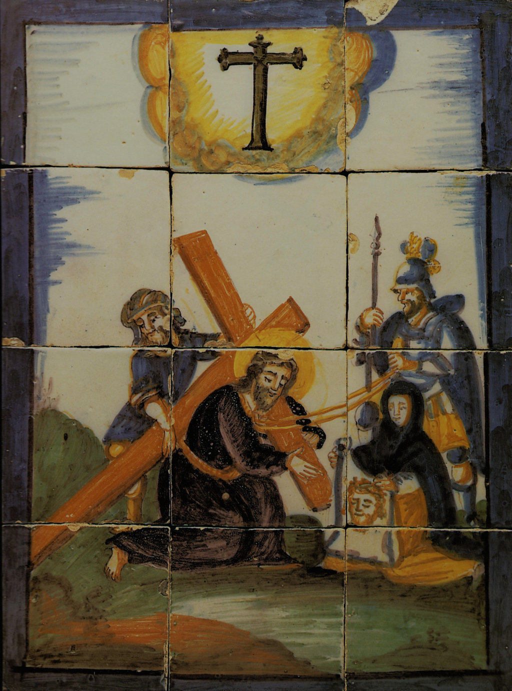01836. Retablo cerámico. Escena de Vía Crucis. Sexta estación. Colección Carranza.