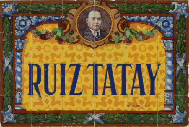 00660. Rótulo de la calle Ruiz Tatay. Zalamea la Real. Huelva.