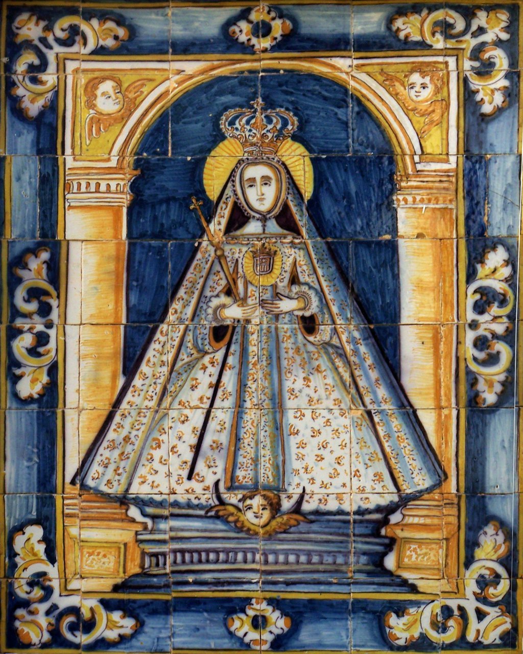 00698. Retablo cerámico. Virgen de la Merced. Arcos de la Frontera. Cádiz.
