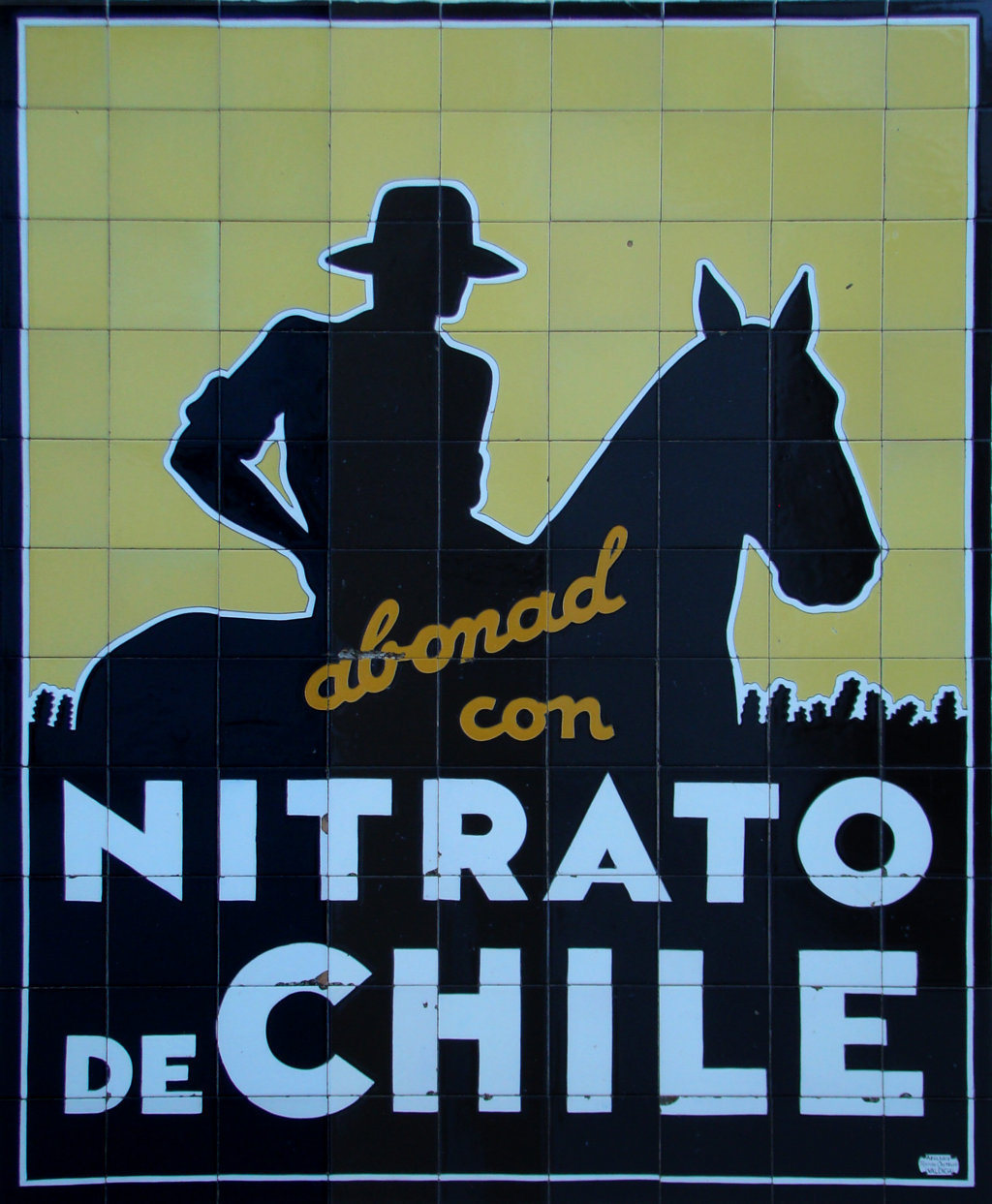 00755. Panel publicitario de Nitrato de Chile. Berja. Almería.