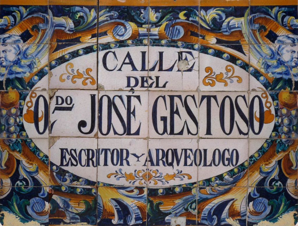 00910. Rótulo de la calle José Gestoso (y II). Sevilla.