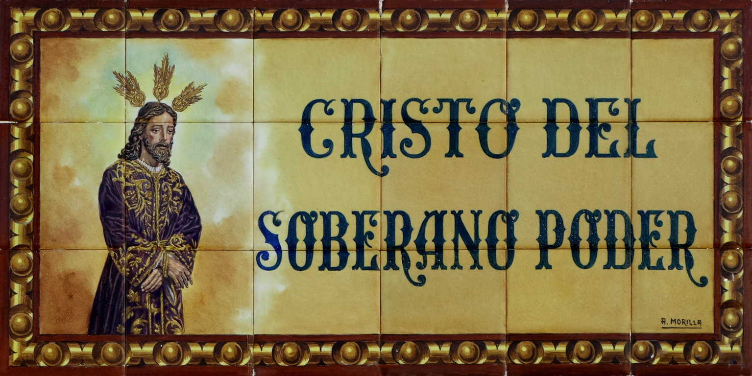 00916. Rótulo de la calle Cristo del Soberano Poder. Sevilla.