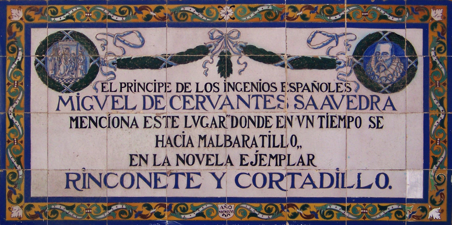 00923. Panel conmemorativo del tercer centenario de la muerte de Miguel de Cervantes (II). Sevilla.