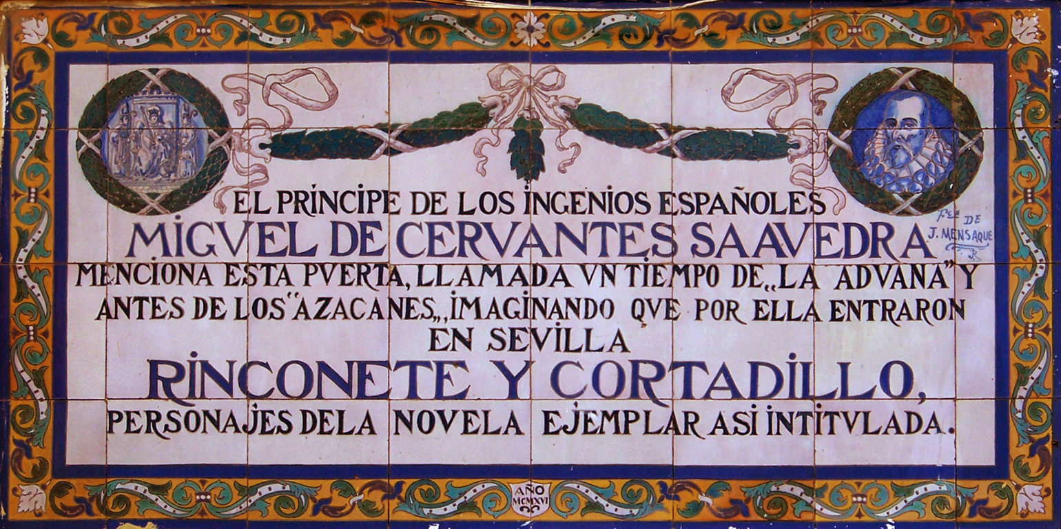 00925. Panel conmemorativo del tercer centenario de la muerte de Miguel de Cervantes (III). Sevilla.