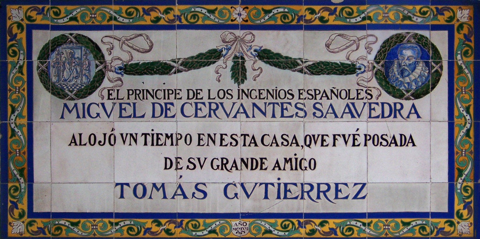 00930. Panel conmemorativo del tercer centenario de la muerte de Miguel de Cervantes (VIII). Sevilla.