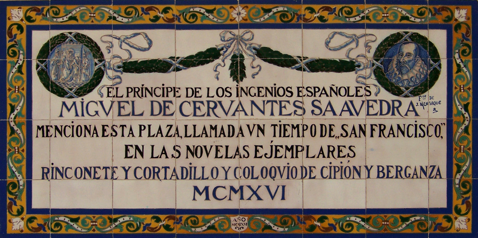 00931. Panel conmemorativo del tercer centenario de la muerte de Miguel de Cervantes (IX). Sevilla.