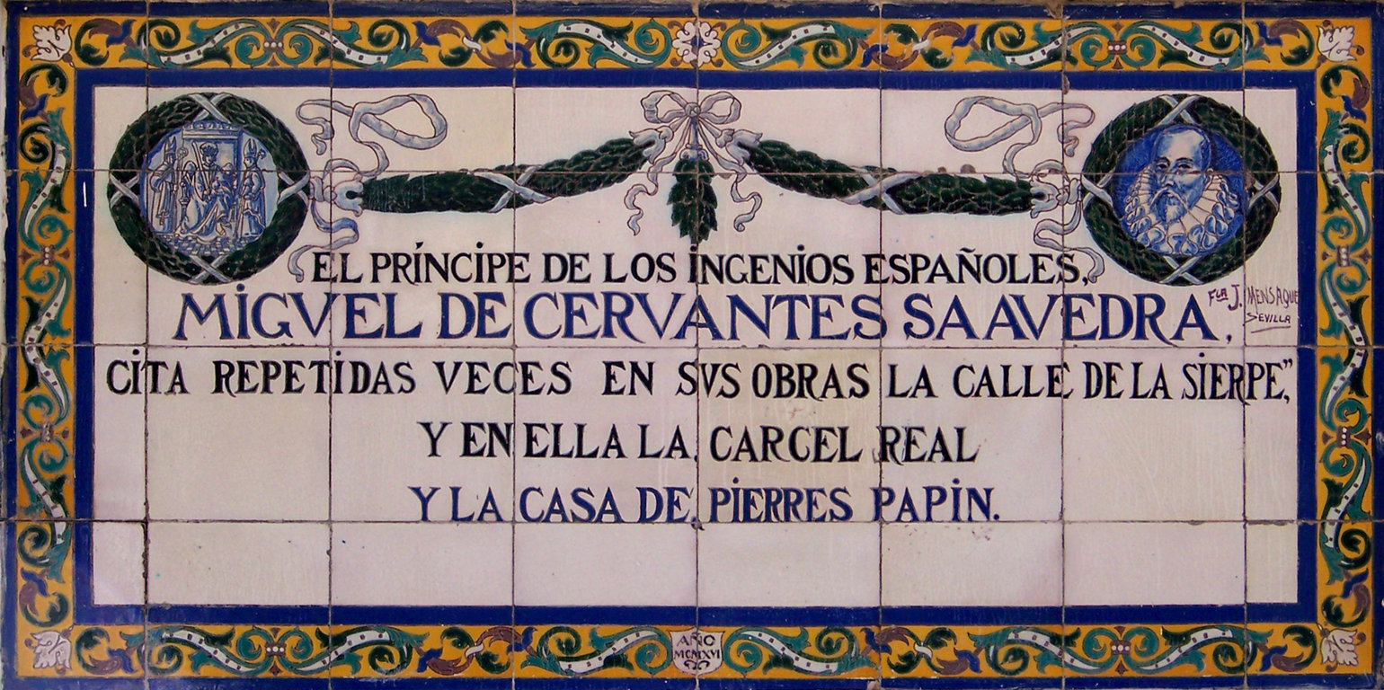00933. Panel conmemorativo del tercer centenario de la muerte de Miguel de Cervantes (XI). Sevilla.