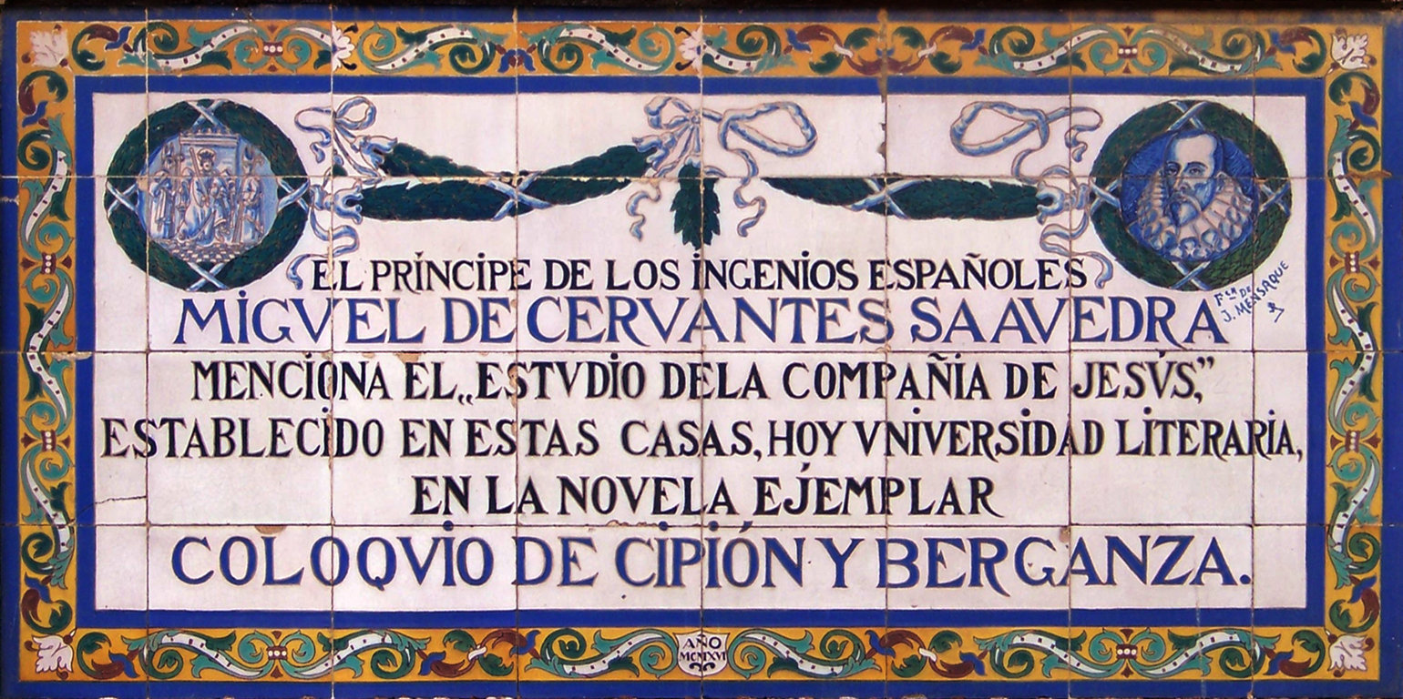 00942. Panel conmemorativo del tercer centenario de la muerte de Miguel de Cervantes (XVI). Sevilla.