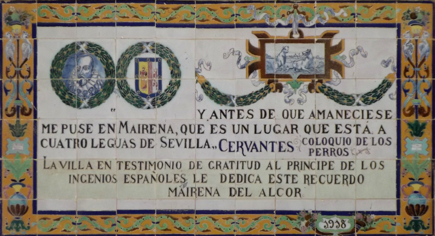 00947. Panel conmemorativo cervantino. Mairena del Alcor. Sevilla.