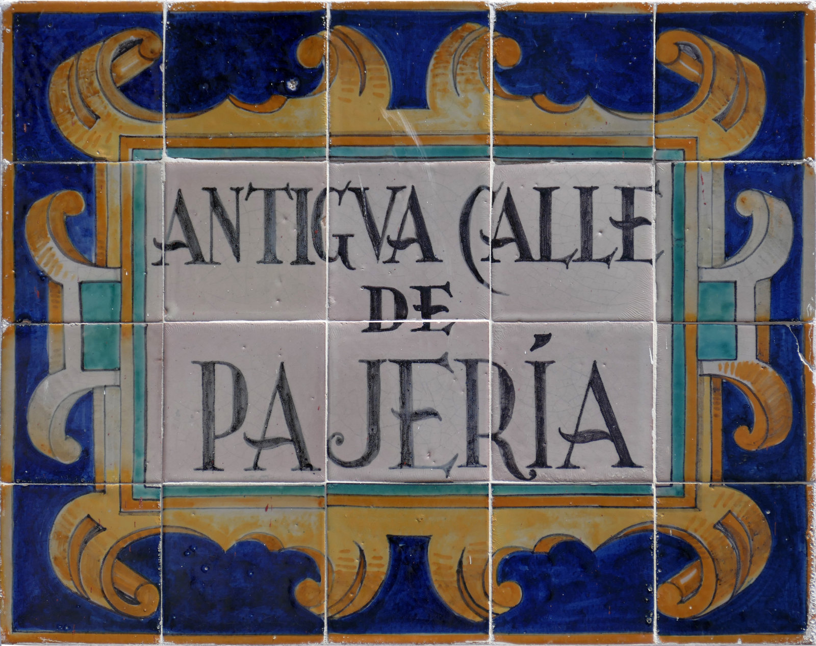 00962. Rótulo de la antigua calle de Pajería. Sevilla.