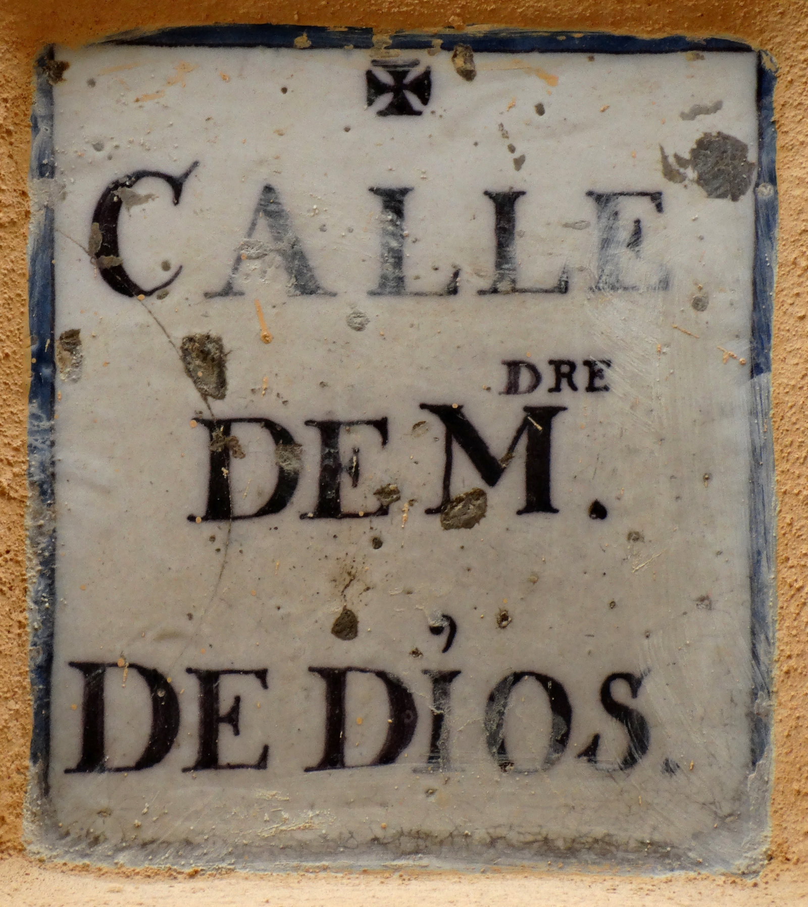 00963. Placa de Olavide. Nomenclátor. Calle de Madre de Dios. Sevilla.