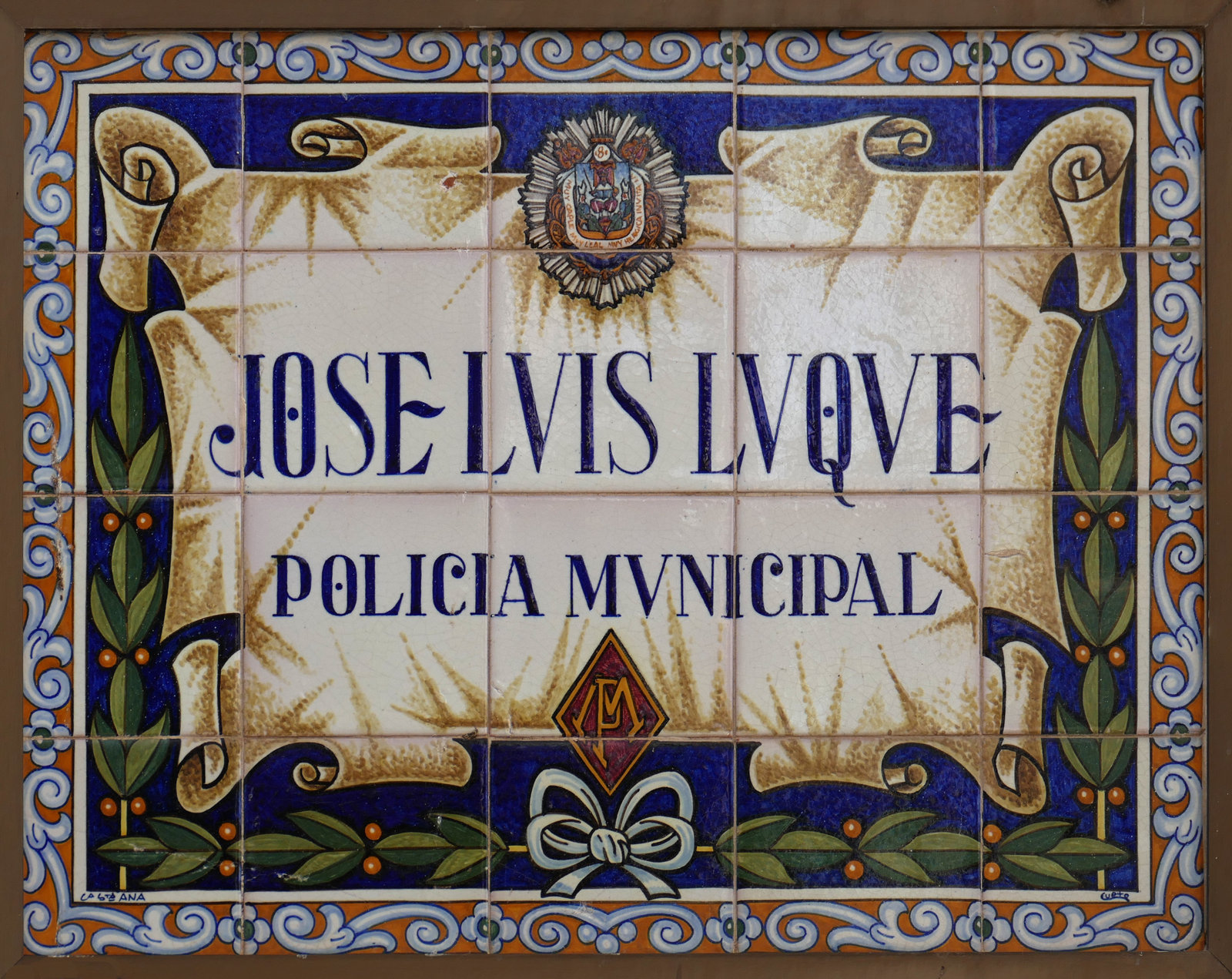 00966. Rótulo de la calle José Luis Luque (II). Sevilla.