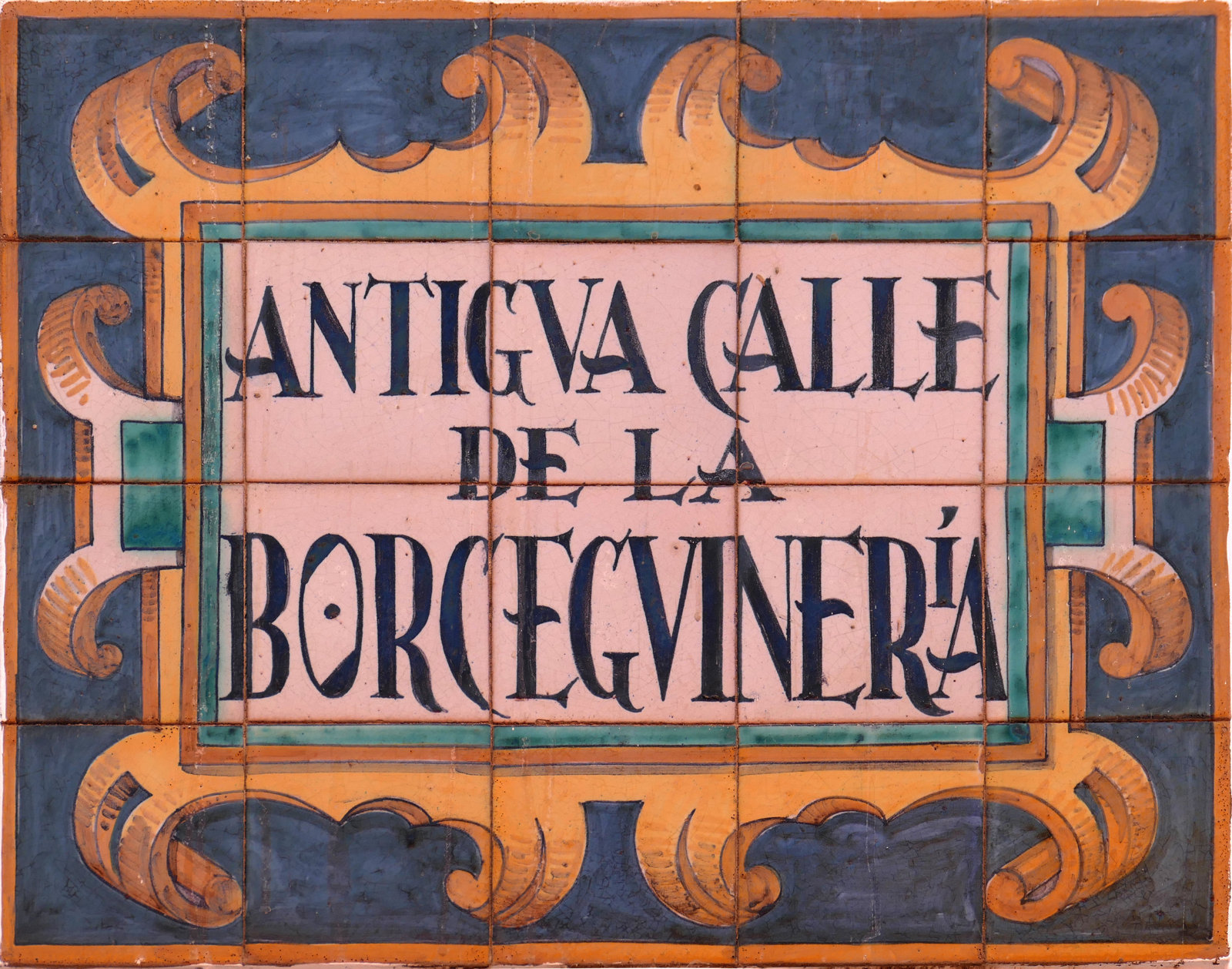 00988. Rótulo de la antigua calle de la Borceguinería. Sevilla.