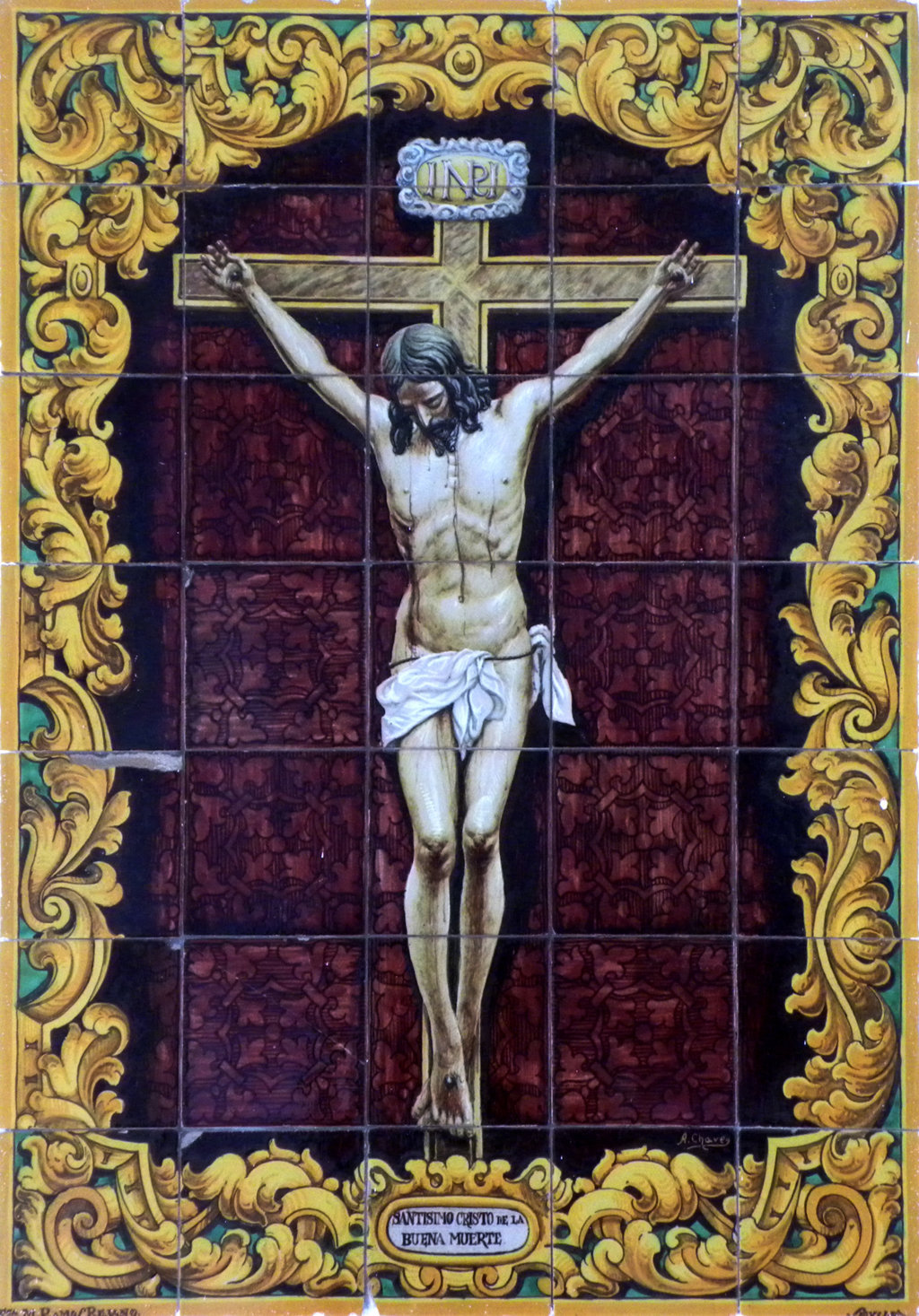 01071. Retablo cerámico. Cristo de la Buena Muerte. Sevilla.