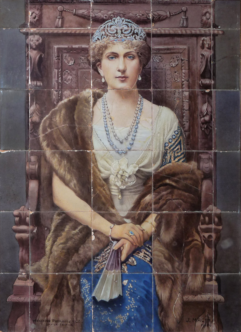 01114. Retrato de la Reina Victoria Eugenia. Sevilla.