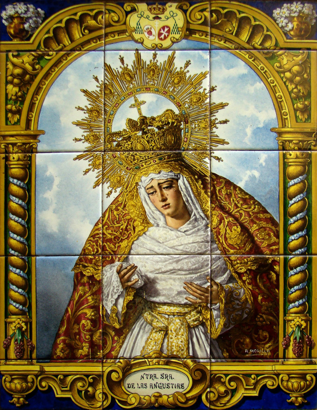 01119. Retablo cerámico. Virgen de las Angustias. Sevilla.
