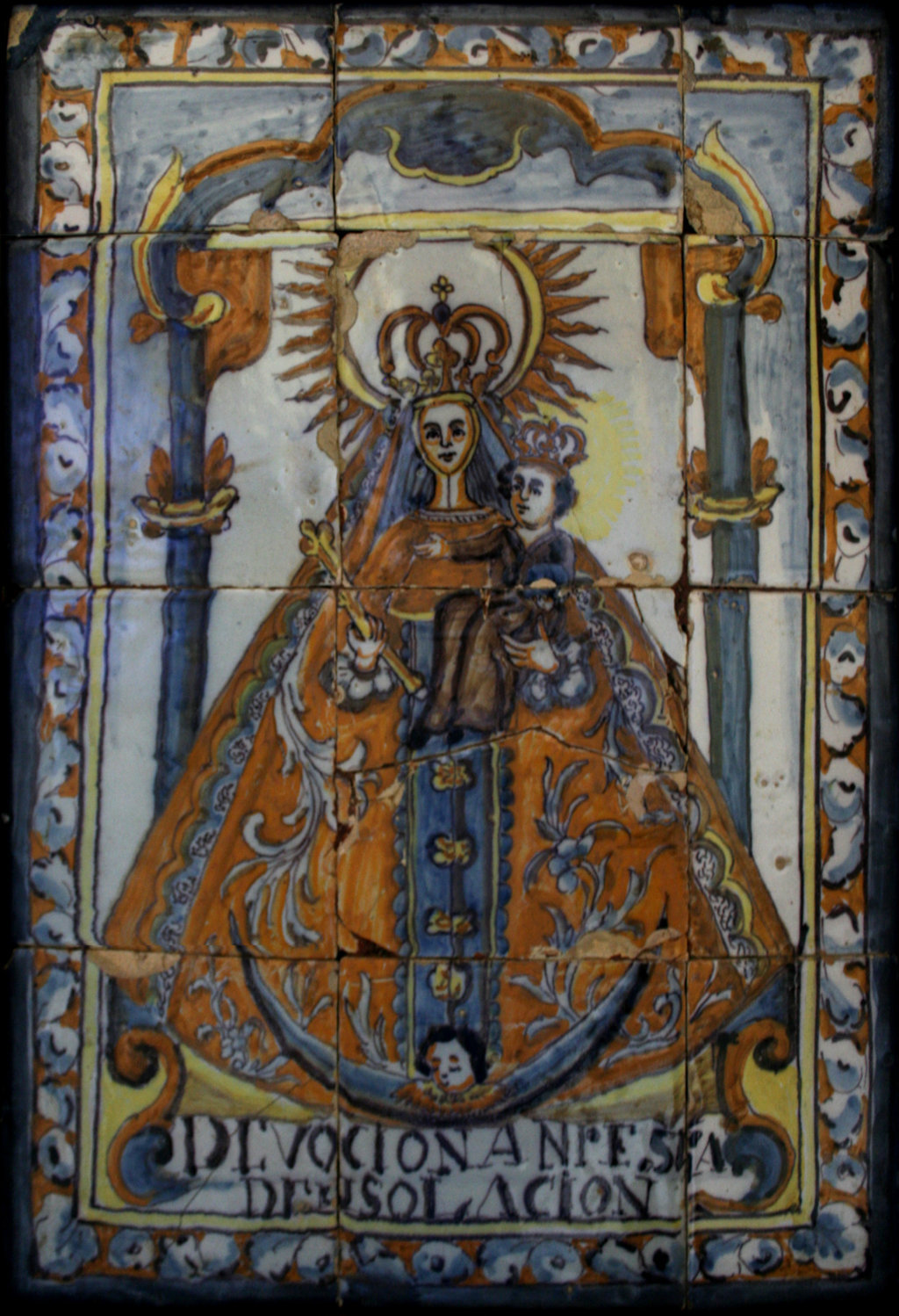 01234. Retablo cerámico. Virgen de Consolación. San Juan de Aznalfarache. Sevilla.