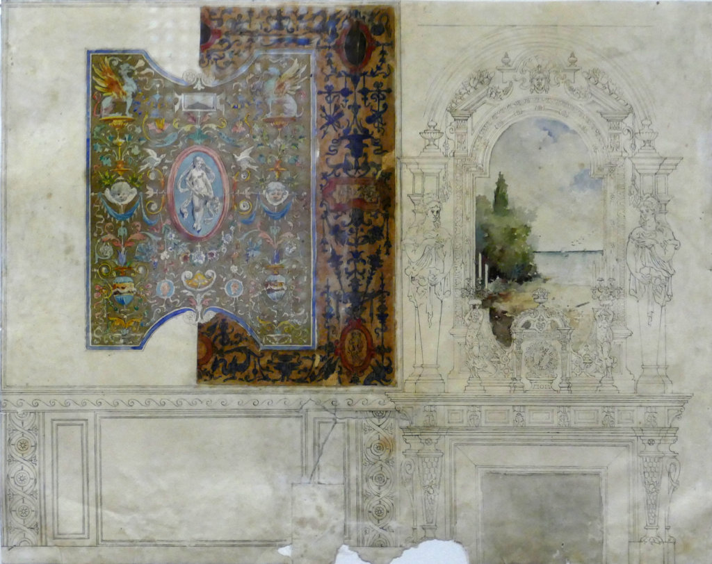 01253. Diseño. Proyecto para decoración interior. Museo Zuloaga. Segovia.