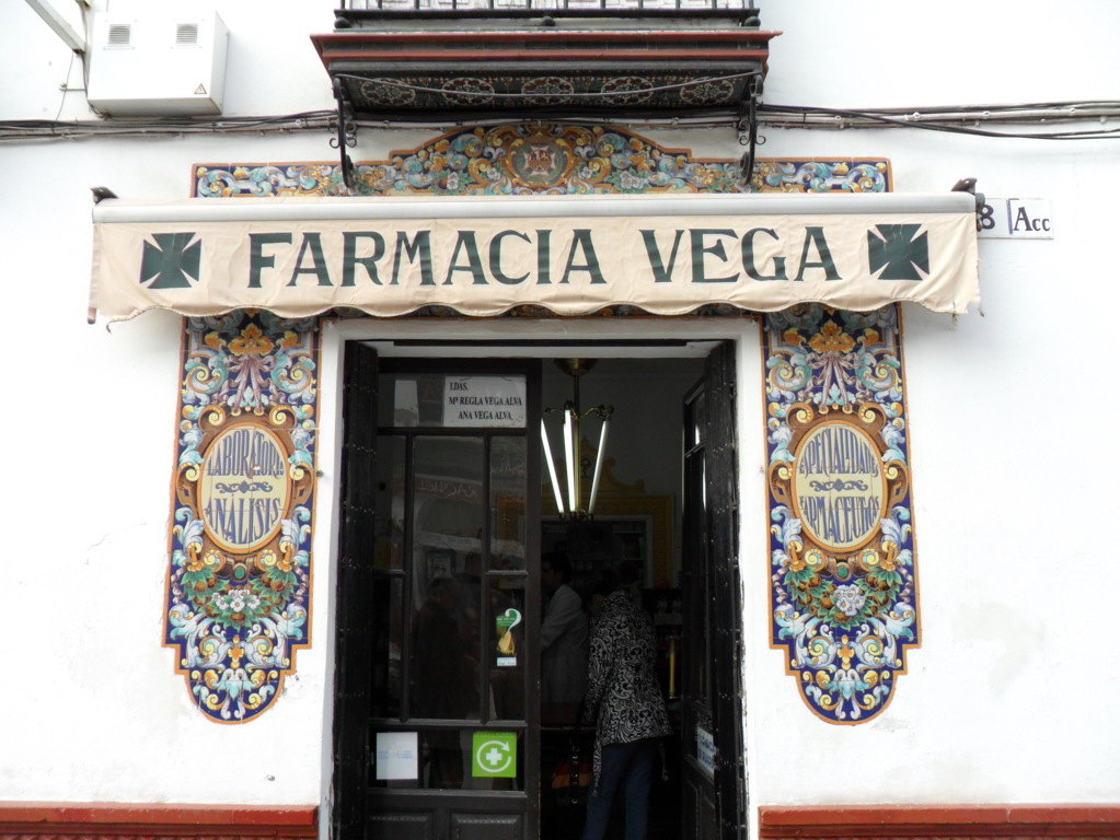 01291. Panel publicitario. Farmacia. Lebrija. Sevilla.