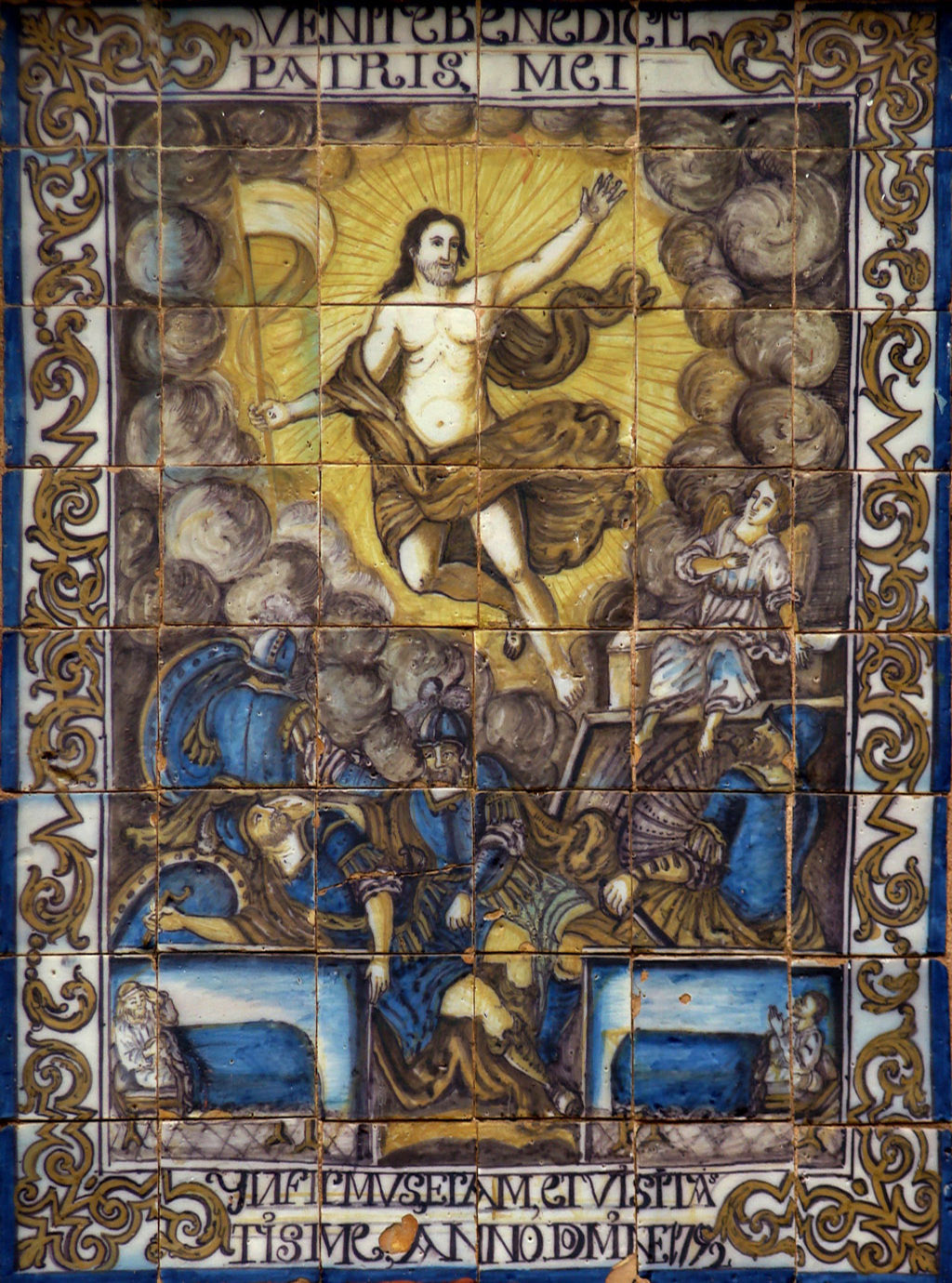01292. Retablo cerámico. Resurrección de Jesús. Utrera. Sevilla.