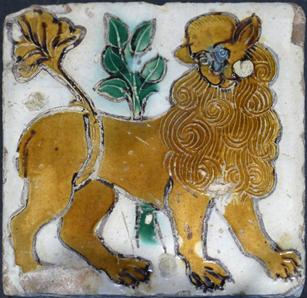 01383. Azulejo con león. Museo Berardo Estremoz. Estremoz. Portugal.