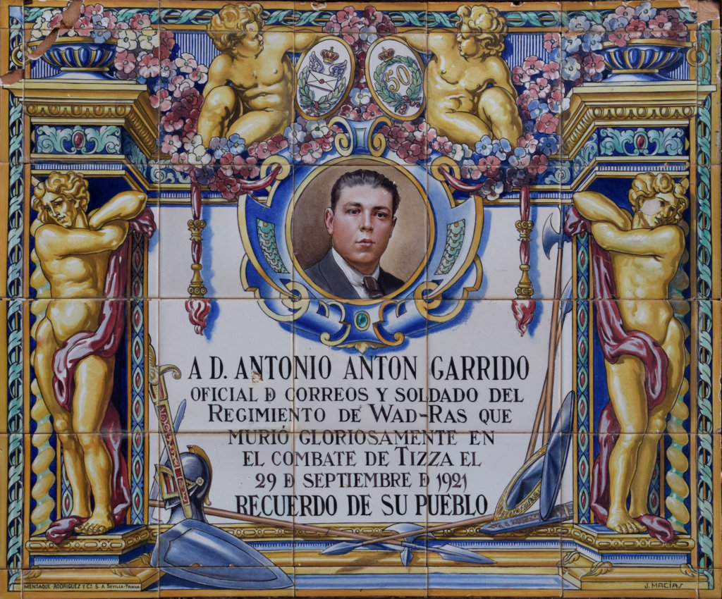 01384. Panel conmemorativo. Antonio Antón Garrido. Hinojosa del Duque. Córdoba.