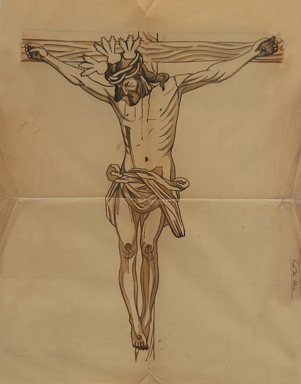 01396. Diseño. Boceto. Cristo del Calvario. Sevilla.