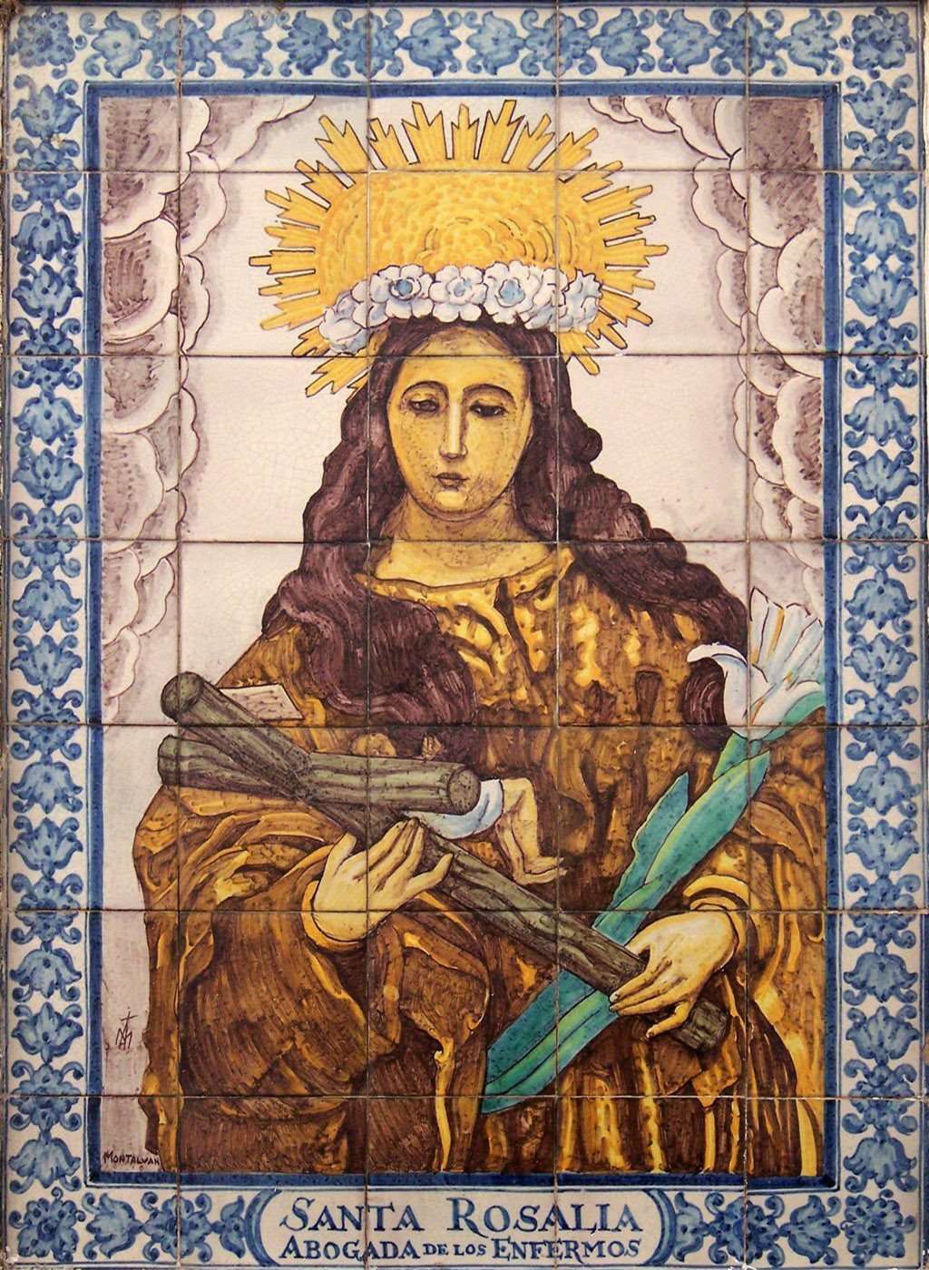 01430. Retablo cerámico. Santa Rosalía. Convento de Santa Rosalía. Sevilla.