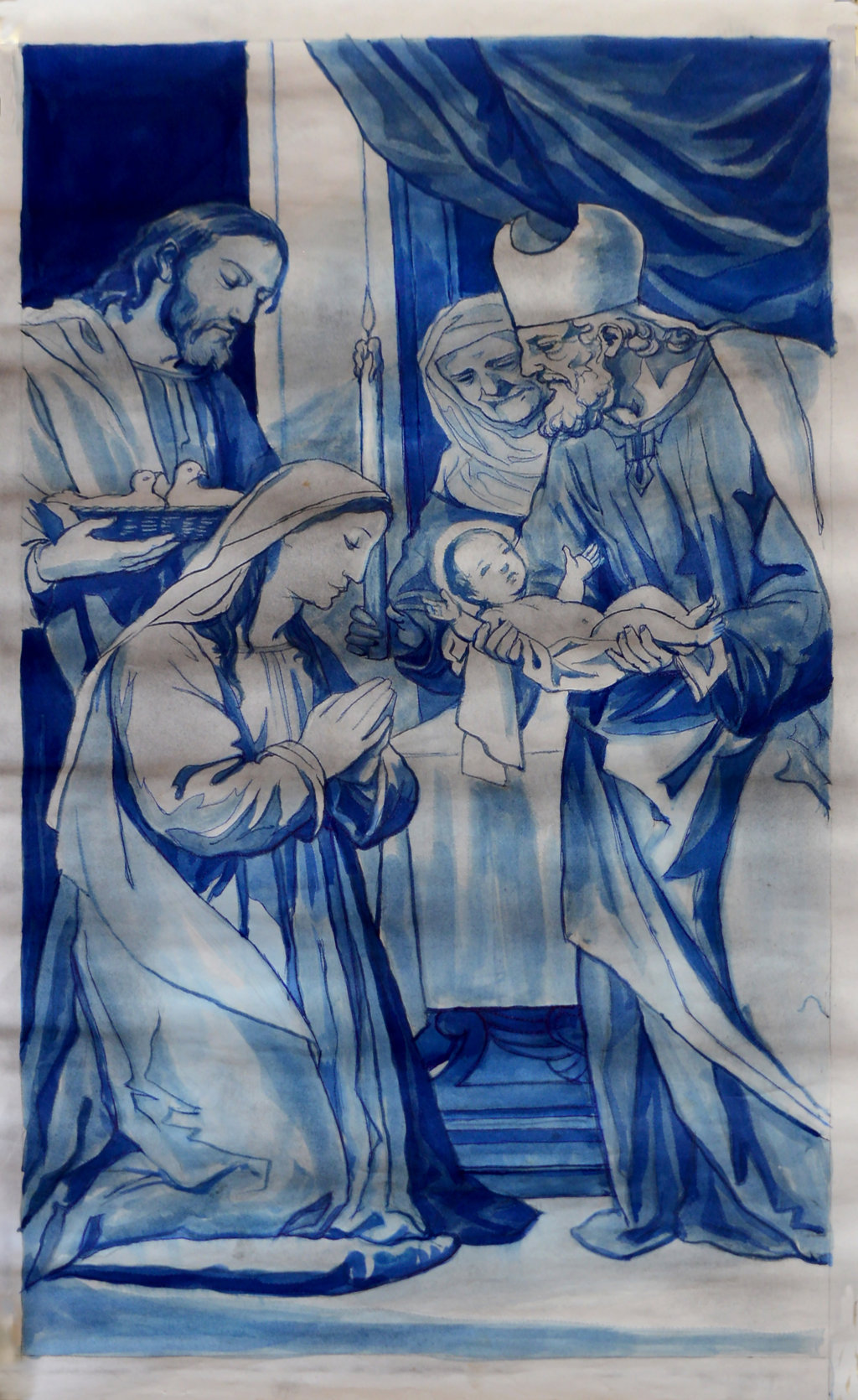 01453. Diseño. Boceto. Presentación de Jesús en el Templo (Purificación). Sevilla.