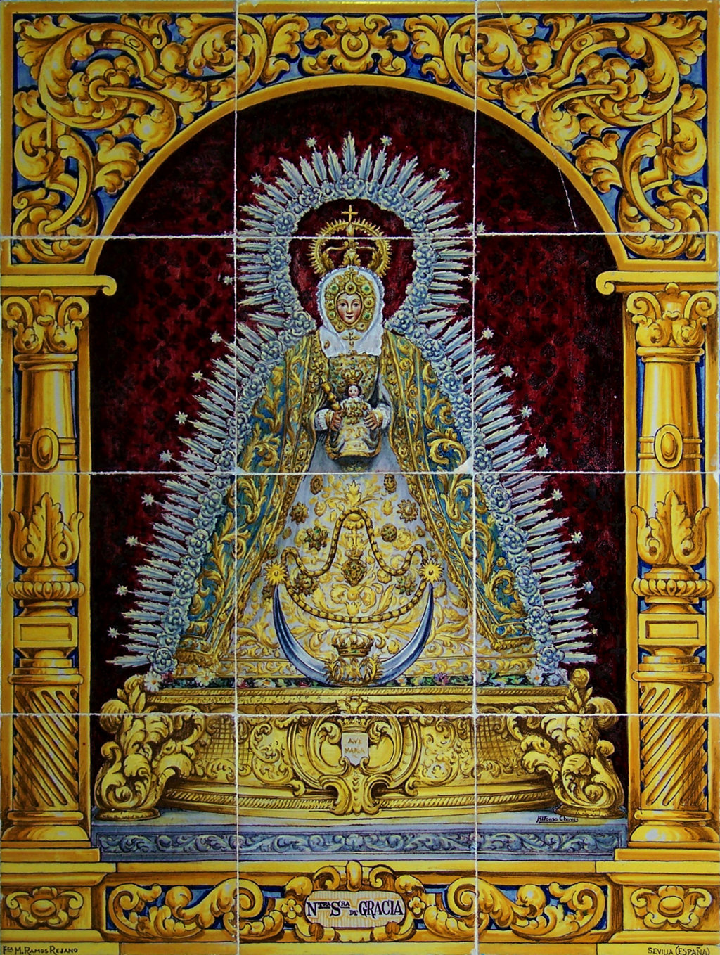 01499. Retablo cerámico. Virgen de Gracia. Carmona. Sevilla.