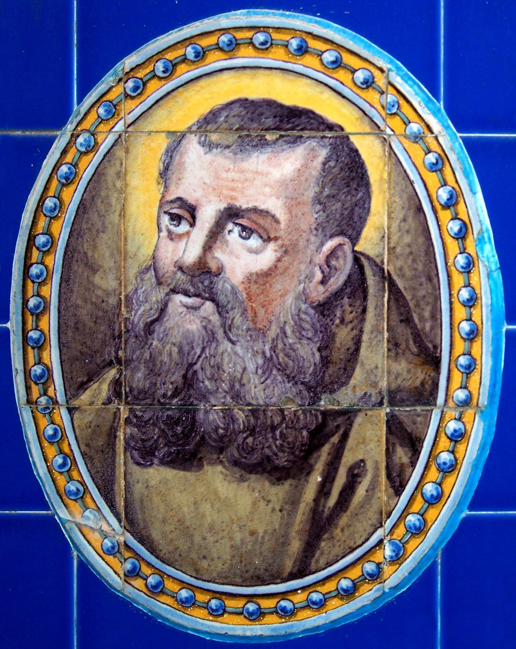 01513. Retablo cerámico. Beato Bernardo de Corleón. Convento de Capuchinos. Sevilla.