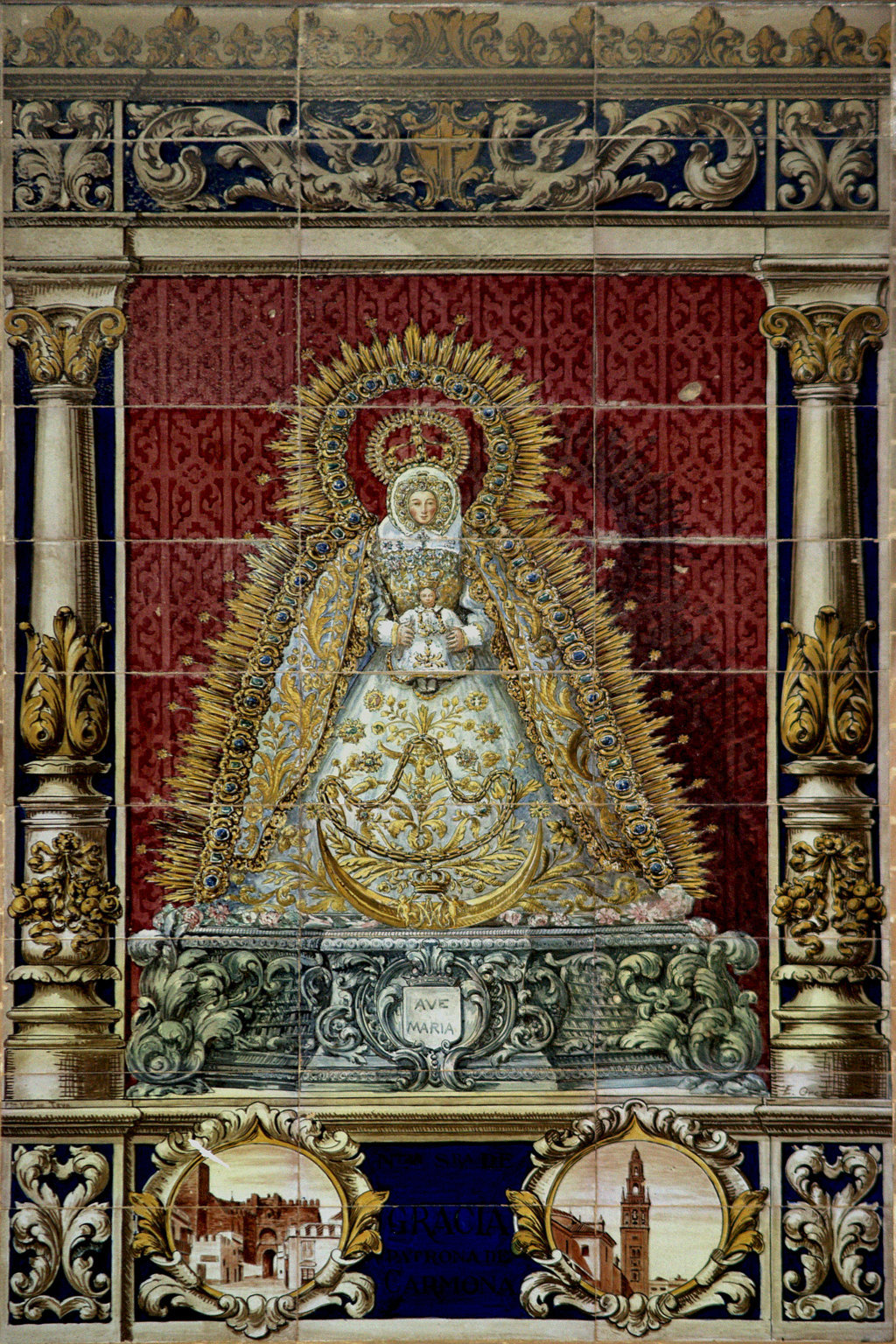 01534. Retablo cerámico. Virgen de Gracia. Carmona. Sevilla.